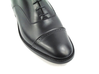 Arundel Punch Cap Oxford -Black Box Calf