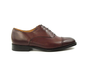 Punched Cap Oxford Shoe - Burgundy