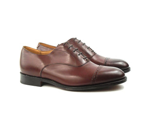 Punched Cap Oxford Shoe - Burgundy