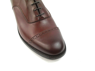 Punched Cap Oxford Shoe - Burgundy