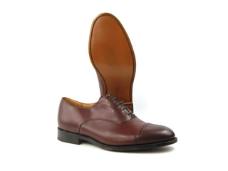 Punched Cap Oxford Shoe - Burgundy