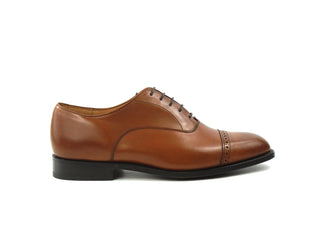 Arundel Punch Cap Oxford -Beechnut Burnished