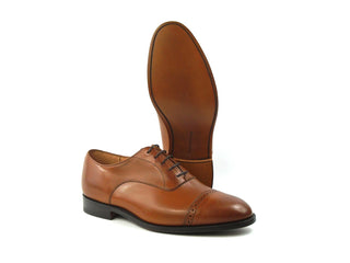 Arundel Punch Cap Oxford -Beechnut Burnished