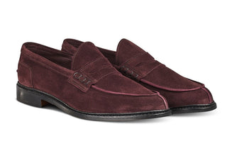 Adam Penny Loafer - Barolo Suede - R E Tricker Ltd