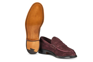 Adam Penny Loafer - Barolo Suede - R E Tricker Ltd