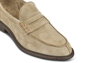 Adam Penny Loafer - Sand Suede - R E Tricker Ltd