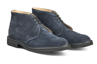 Aldo Chukka Boot - Navy Eco Buck - R E Tricker Ltd