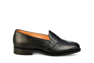 Alfred Penny Loafer - Black Calf - R E Tricker Ltd