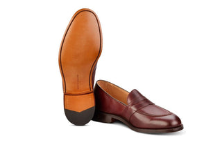 Alfred Penny Loafer - Burgundy Calf - R E Tricker Ltd