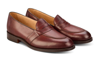 Alfred Penny Loafer - Burgundy Calf - R E Tricker Ltd