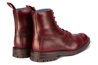 Allan Toe Cap Boot - Burgundy Cutter - R E Tricker Ltd