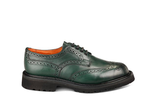 Anne Brogue Country Shoe - Green Ecopel - R E Tricker Ltd