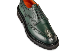 Anne Brogue Country Shoe - Green Ecopel - R E Tricker Ltd