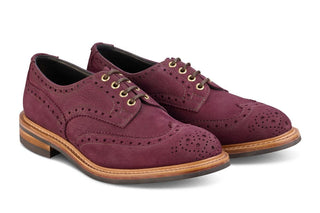 Bourton Country Shoe - Blacberry Hydro Nubuck - R E Tricker Ltd