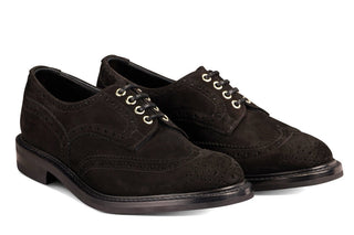 Bourton Country Shoe - Black Hydro Nubuck - R E Tricker Ltd