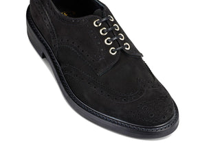 Bourton Country Shoe - Black Hydro Nubuck - R E Tricker Ltd