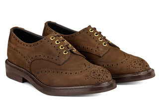 Bourton Country Shoe - Brown Hydro Nubuck - R E Tricker Ltd