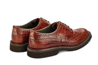 Bourton Country Shoe - Brown Mock Croc