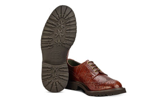 Bourton Country Shoe - Brown Mock Croc