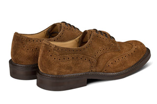 Bourton Country Shoe - Brown Rough Out Suede - R E Tricker Ltd