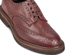 Bourton Country Shoe - Burgundy Olivvia Shrunken Grain - R E Tricker Ltd