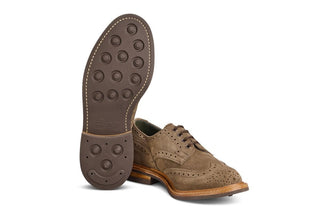 Bourton Country Shoe - Flint Janus Suede - R E Tricker Ltd