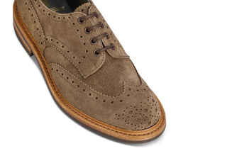Bourton Country Shoe - Flint Janus Suede - R E Tricker Ltd