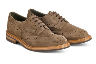 Bourton Country Shoe - Flint Janus Suede - R E Tricker Ltd
