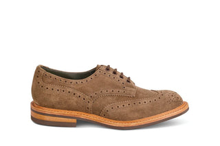Bourton Country Shoe - Flint Janus Suede - R E Tricker Ltd