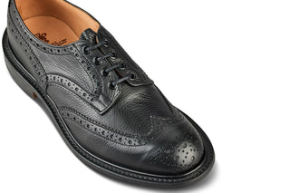 Bourton country Shoe - Lightweight - Black Muflone - R E Tricker Ltd