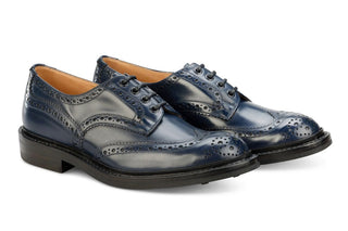 Bourton Country Shoe - Navy - R E Tricker Ltd