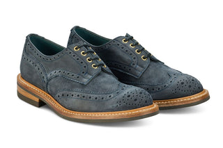 Bourton Country Shoe - Navy Olivvia Nubuck - R E Tricker Ltd