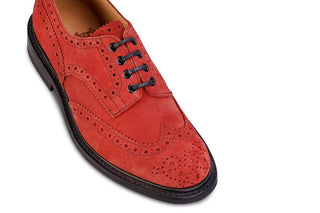 Bourton Country Shoe - Red Ox Reversed Suede - R E Tricker Ltd