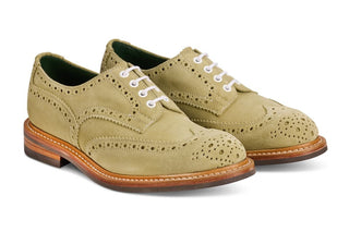 Bourton Country Shoe - Sage Suede - R E Tricker Ltd