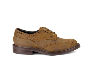 Bourton Country Shoe - Snuff Waxed Suede - R E Tricker Ltd