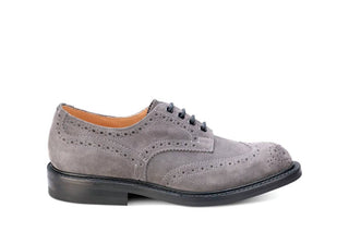 Bourton Country Shoe - Winter Smoke Castorino Suede - R E Tricker Ltd