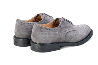 Bourton Country Shoe - Winter Smoke Castorino Suede - R E Tricker Ltd