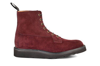 Burford Country Boot - Barolo Castorino Suede - R E Tricker Ltd