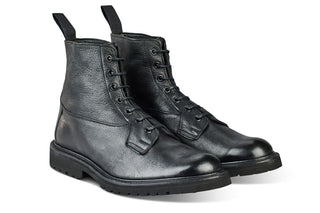 Burford Country Boot - Black Olivvia Deerskin - R E Tricker Ltd