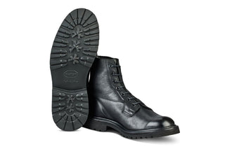 Burford Country Boot - Black Olivvia Deerskin - R E Tricker Ltd