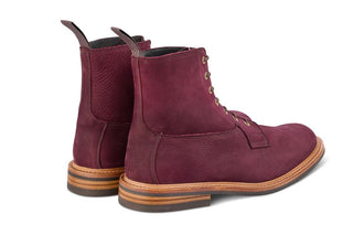 Burford Country Boot - Blackberry Hydro Nubuck - R E Tricker Ltd