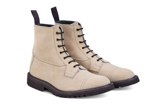 Burford Country Boot - Stone Suede - R E Tricker Ltd