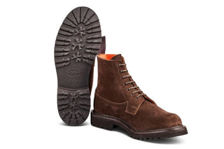 Camilla Derby Boot - Cafe Suede - R E Tricker Ltd