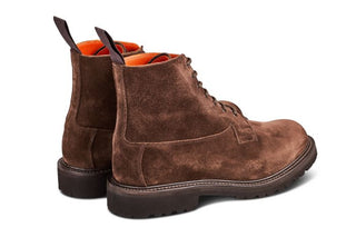 Camilla Derby Boot - Cafe Suede - R E Tricker Ltd