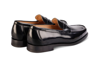 Chicago Penny Loafer - Black Bookbinder - R E Tricker Ltd