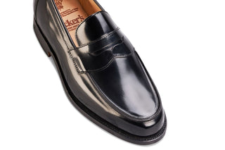 Chicago Penny Loafer - Black Bookbinder - R E Tricker Ltd