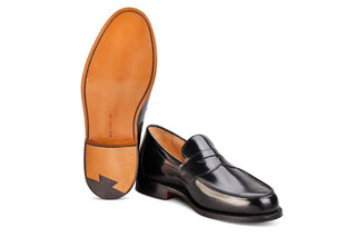 Chicago Penny Loafer - Black Bookbinder - R E Tricker Ltd