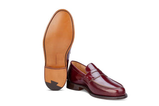 Chicago Penny Loafer - Burgundy Bookbinder - R E Tricker Ltd