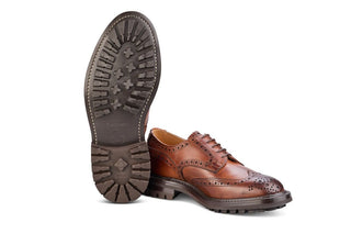 Durham Country Brogue - Chestnut Burnished - R E Tricker Ltd