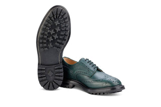 Durham Country Brogue - Green Olivvia Milled - R E Tricker Ltd